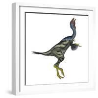 Caudipteryx Dinosaur with Head Up-Stocktrek Images-Framed Art Print