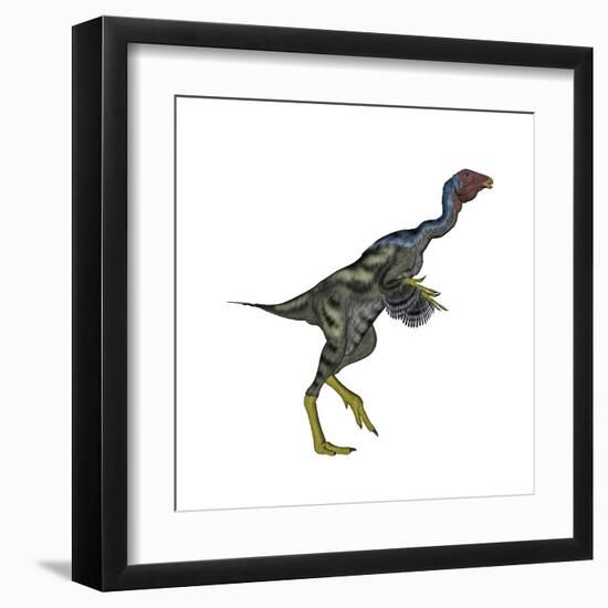 Caudipteryx Dinosaur-Stocktrek Images-Framed Art Print