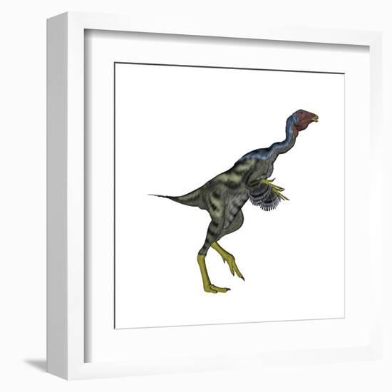 Caudipteryx Dinosaur-Stocktrek Images-Framed Art Print
