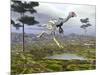 Caudipteryx Dinosaur-null-Mounted Art Print