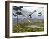 Caudipteryx Dinosaur-null-Framed Art Print