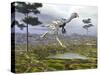 Caudipteryx Dinosaur-null-Stretched Canvas