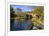 Caudwell's Mill, Mill Cottages and Mallard Ducks in Spring, a Listed Historic Roller Flour Mill-Eleanor Scriven-Framed Photographic Print