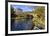 Caudwell's Mill, Mill Cottages and Mallard Ducks in Spring, a Listed Historic Roller Flour Mill-Eleanor Scriven-Framed Photographic Print