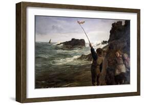 Caught by the Tide, 1869-James Clarke Hook-Framed Giclee Print