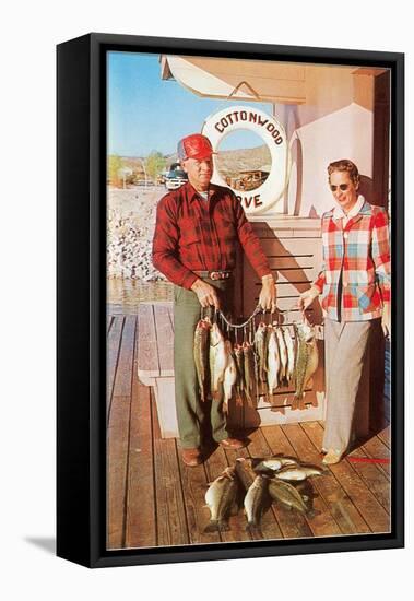 Caught Fish on the Deck-null-Framed Stretched Canvas