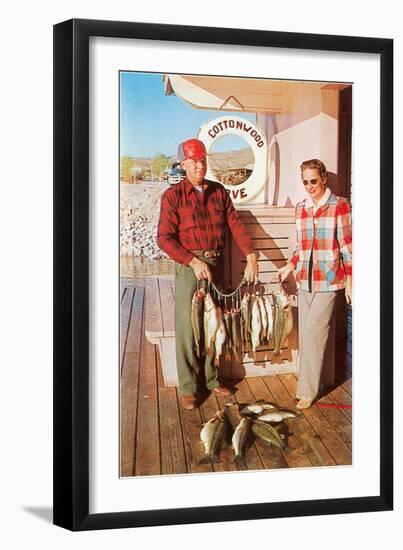 Caught Fish on the Deck-null-Framed Art Print