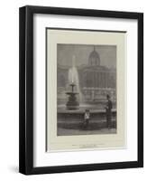 Caught Fishing in Preserved Waters, a Tragedy in Trafalgar Square-null-Framed Giclee Print