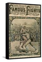 Caught Him with Both Arms Round the Waist, and Threw Him on the Stage, C1890-C1909-Pugnis-Framed Stretched Canvas