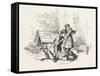 Caught in the Act, Boy, Girl, Chicken, Fox, Farm, 1876-null-Framed Stretched Canvas