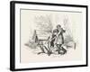 Caught in the Act, Boy, Girl, Chicken, Fox, Farm, 1876-null-Framed Giclee Print