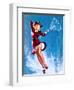 Caught in the Draft (What's Up) Pin-Up c1940s-Gil Elvgren-Framed Art Print