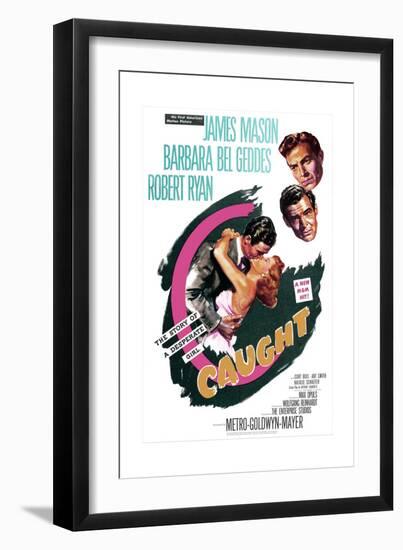 Caught, US poster, James Mason, Robert Ryan, Barbara Bel Geddes, 1949-null-Framed Premium Giclee Print