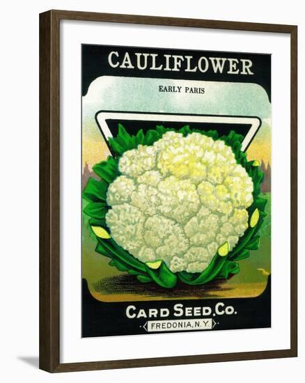 Cauliflower Seed Packet-Lantern Press-Framed Art Print