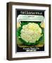 Cauliflower Seed Packet-Lantern Press-Framed Art Print