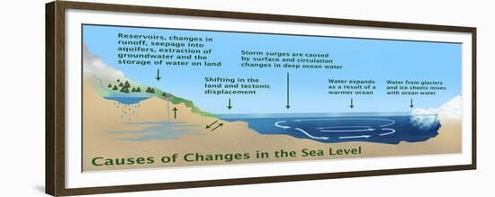 Causes of Changes in Sea Level-Gwen Shockey-Framed Giclee Print