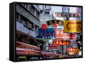 Causeway Bay, Hong Kong Island, Hong Kong, China-Amanda Hall-Framed Stretched Canvas