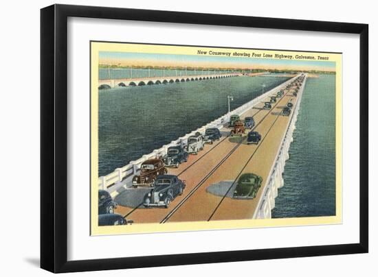 Causeway, Galveston-null-Framed Art Print