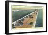 Causeway, Galveston-null-Framed Art Print