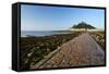 Causeway to St. Michaels Mount, Penzance, Cornwall, England, United Kingdom, Europe-Peter Barritt-Framed Stretched Canvas