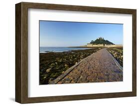 Causeway to St. Michaels Mount, Penzance, Cornwall, England, United Kingdom, Europe-Peter Barritt-Framed Photographic Print