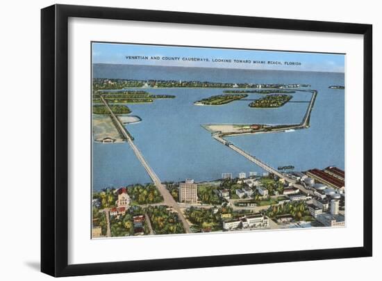 Causeways, Miami Beach, Florida-null-Framed Art Print