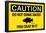 Caution Do Not Drink Water Fish Crap In It Sign Poster-null-Framed Poster