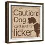 Caution Dog B-Lauren Gibbons-Framed Art Print