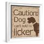 Caution Dog B-Lauren Gibbons-Framed Art Print