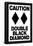 Caution Double Black Diamond-null-Framed Poster