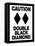 Caution Double Black Diamond-null-Framed Stretched Canvas