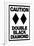 Caution Double Black Diamond-null-Framed Art Print