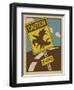 Caution Dragon Crossing-ALI Chris-Framed Giclee Print