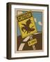 Caution Dragon Crossing-ALI Chris-Framed Giclee Print
