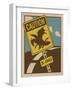 Caution Dragon Crossing-ALI Chris-Framed Giclee Print