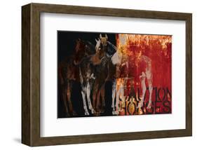 Caution Horses-Parker Greenfield-Framed Art Print