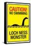 Caution Loch Ness Monster-null-Framed Stretched Canvas