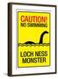 Caution Loch Ness Monster-null-Framed Art Print