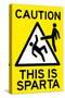 Caution This is Sparta-null-Stretched Canvas