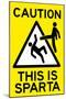 Caution This is Sparta-null-Mounted Poster