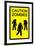 Caution Zombies-null-Framed Art Print