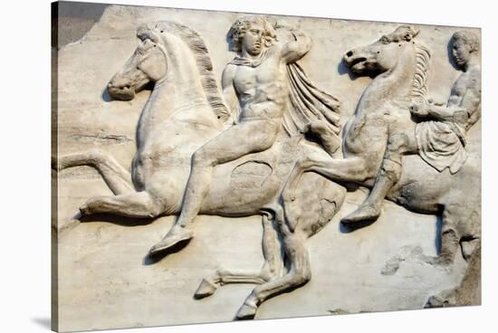 Cavalcade from the West Frieze of the Parthenon-null-Stretched Canvas