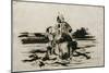 Cavalier arabe traversant un gué-Eugene Delacroix-Mounted Giclee Print