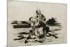 Cavalier arabe traversant un gué-Eugene Delacroix-Mounted Giclee Print