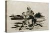 Cavalier arabe traversant un gué-Eugene Delacroix-Stretched Canvas