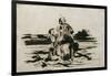 Cavalier arabe traversant un gué-Eugene Delacroix-Framed Giclee Print