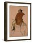 Cavalier en habit rouge-Edgar Degas-Framed Giclee Print