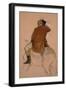 Cavalier en habit rouge-Edgar Degas-Framed Giclee Print