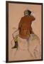 Cavalier en habit rouge-Edgar Degas-Framed Giclee Print