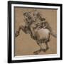 Cavalier, étude d'après la Bataille d'Anghiari-Léonard de Vinci-Framed Giclee Print